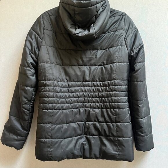 New Balance Sherpa fleece hooded puffer jacket Sz S - Picture 2 of 9